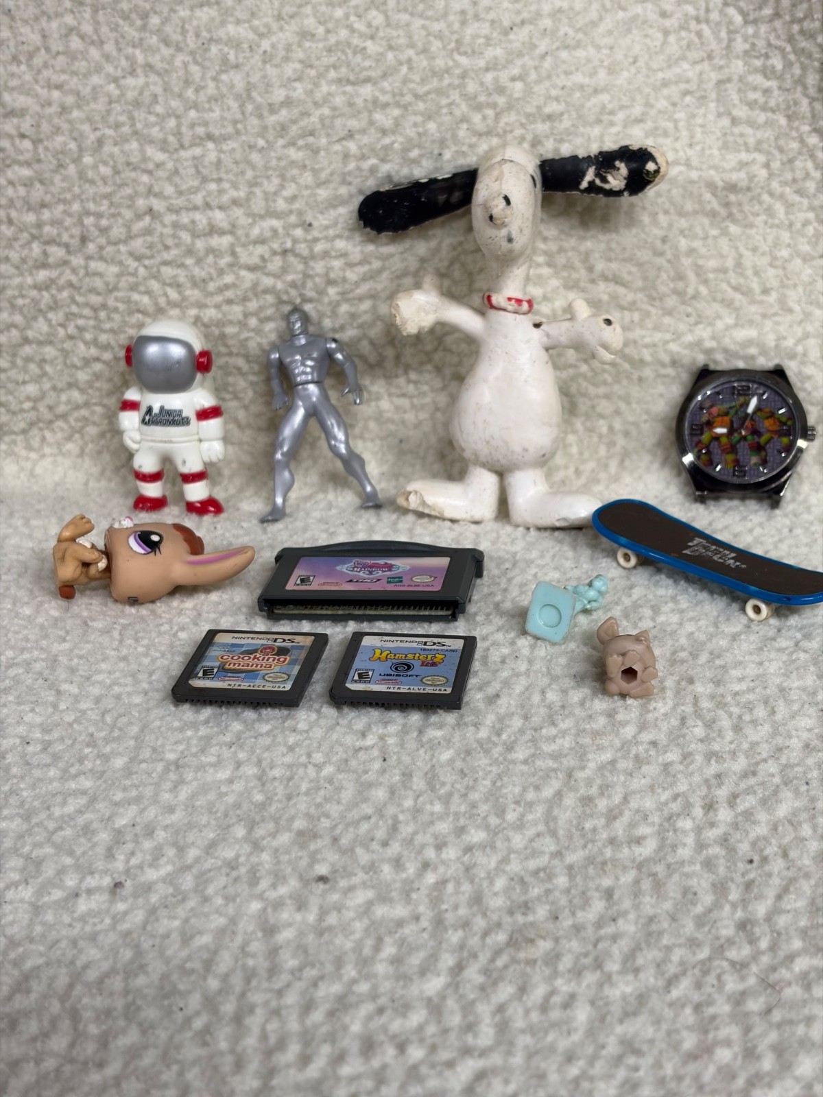 Vintage Junk Drawer Toy Lot 1960s-2000s LPS Dog Snoopy TechDeck DS GBA