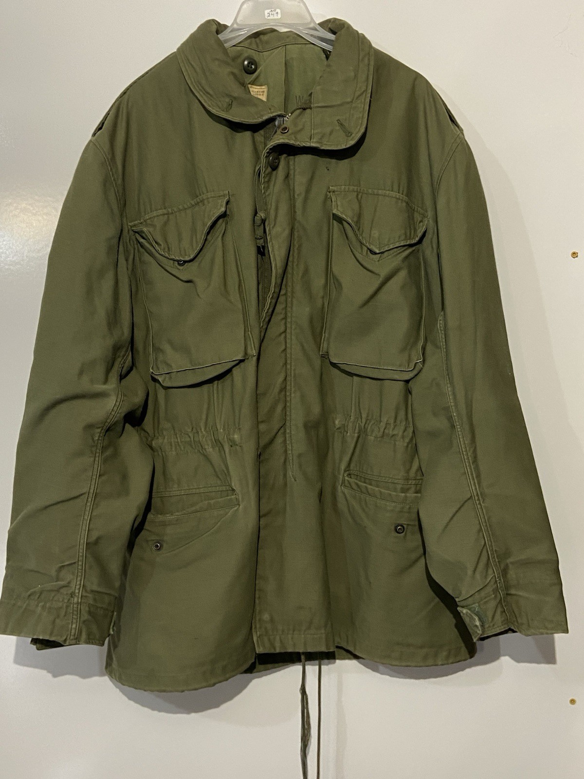 Mens VINTAGE 1960s US Military M65 OG-107 Vietnam Field Jacket Sz M