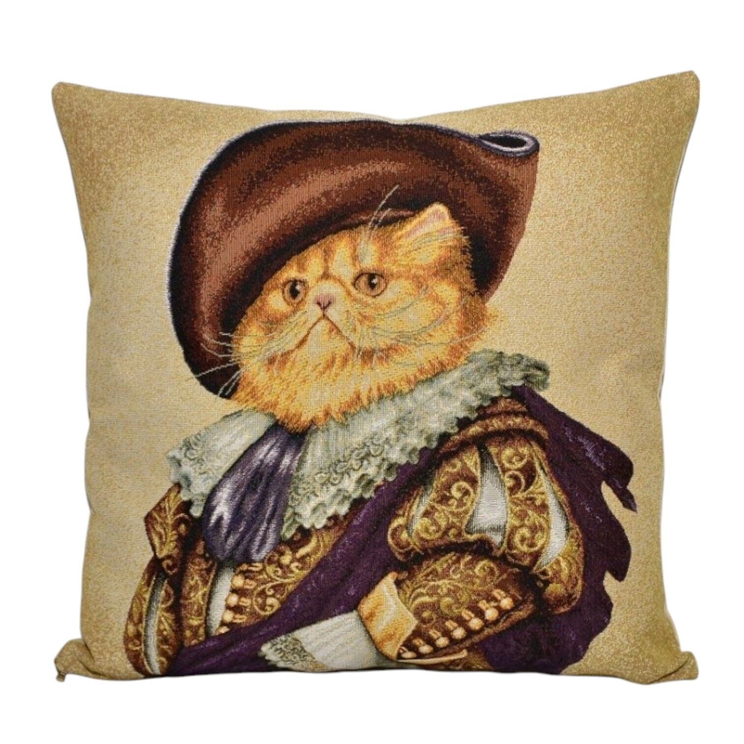 Royal Cat Tapestry Pillow Sofa Couch Gobelin Pillow 18\