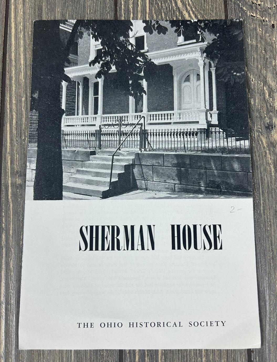 Vintage Sherman House The Ohio Historical Society Booklet Pamphlet A Vintage Sherman House The Ohio Historical Society Booklet Pamphlet A