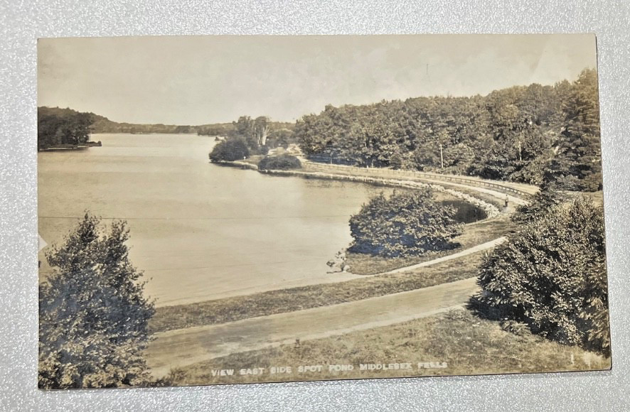 1907-18 Vintage RPPC Postcard~Middlesex Fells MA~View East Side Spot Pond
