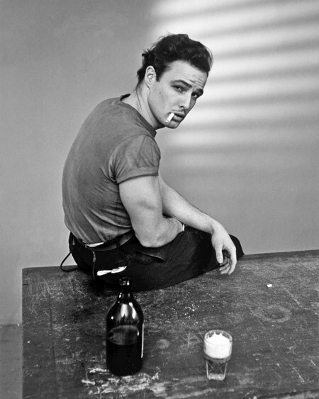 Famous Actor MARLON BRANDO Glossy 11x14 Photo smoking a cigarette Print