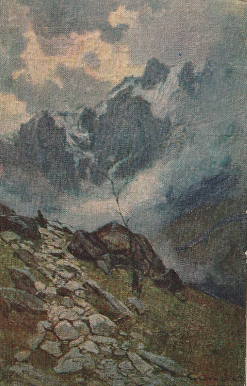 Vintage Postcard Beautiful nature landscape scene
