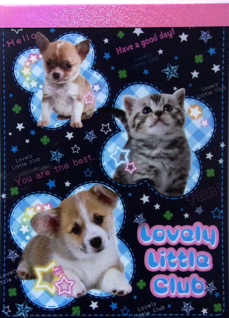 amifa Animal Dog Cat Lovely Little Club Memo Pad Japan 50 sheets