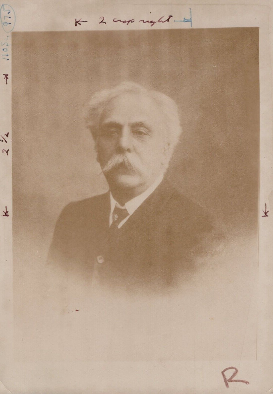 FRANCE COMPOSER PIANIST GABRIEL FAURE PORTRAIT 1930s BROWN BROTHERS Photo 200