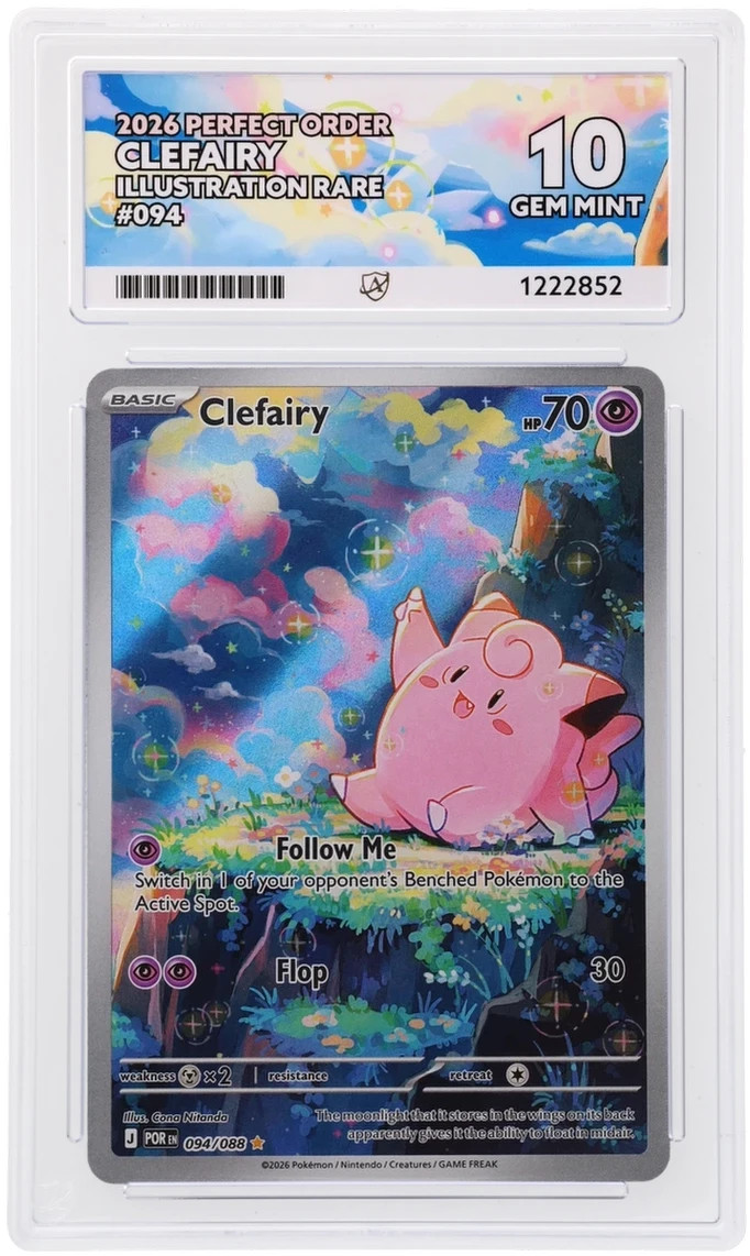 CLEFAIRY 094/088 PERFECT ORDER ILLUSTRATION RARE Perfect Subgrades ACE 10 CLEFAIRY 094/088 PERFECT ORDER ILLUSTRATION RARE Perfect Subgrades ACE 10