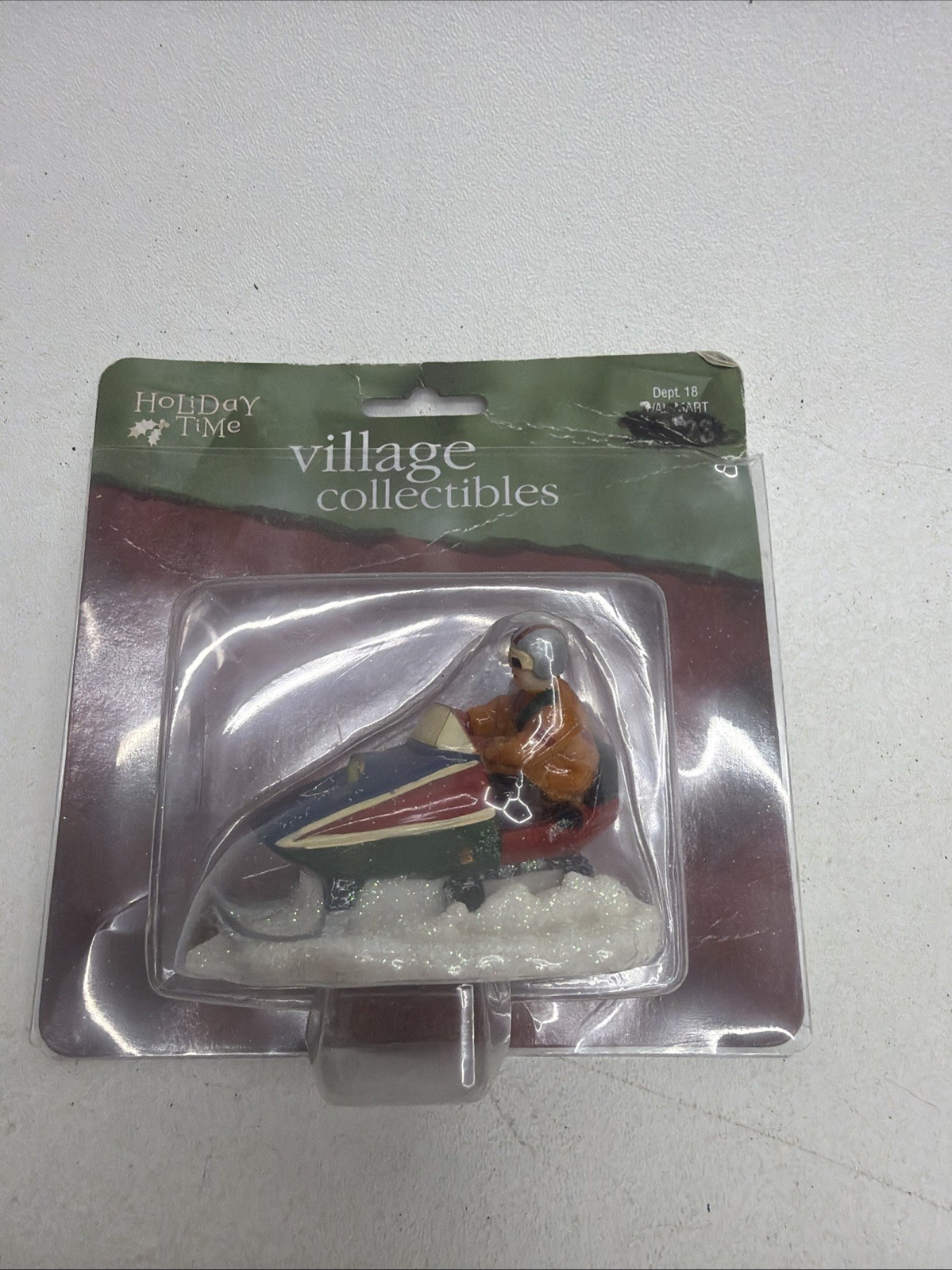 Vintage Holiday Time Snow Mobile Christmas Village collection K1160