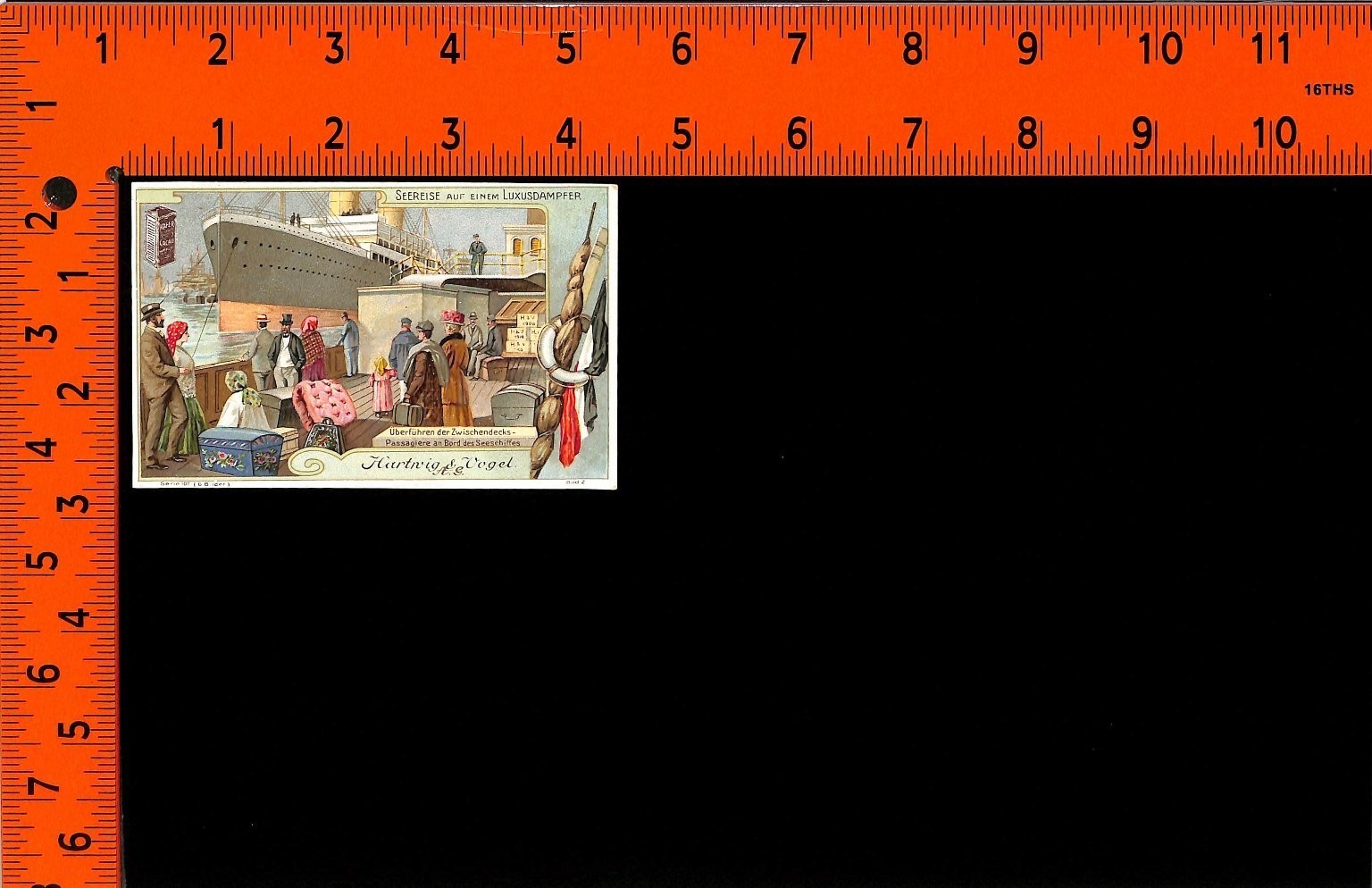 Vintage Hartwig & Vogel Chocolate Trade Card Sea Voyage Luxury Steamer