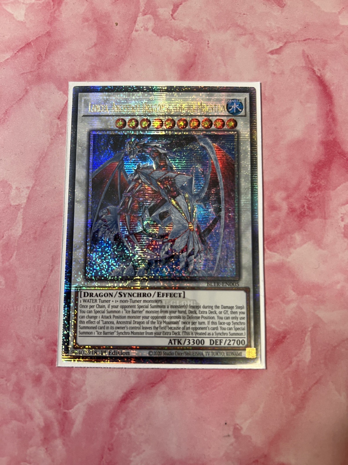 Yugioh: Lancea Ancestral Dragon of the Ice Mountain - Quarter Century BLTR-EN005 Yugioh: Lancea Ancestral Dragon of the Ice Mountain - Quarter Century BLTR-EN005
