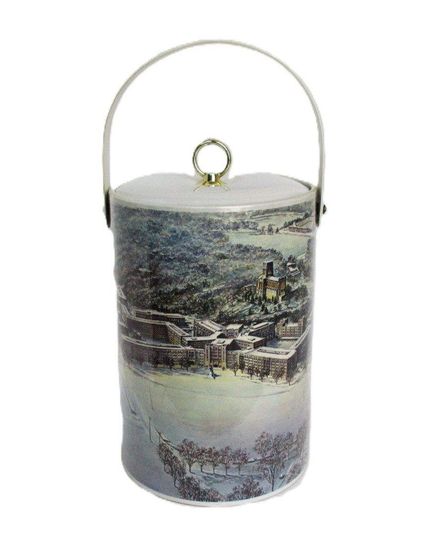 Vintage West Point Military Academy Campus Design Large Ice Bucket Rare Nice Vintage West Point Military Academy Campus Design Large Ice Bucket Rare Nice