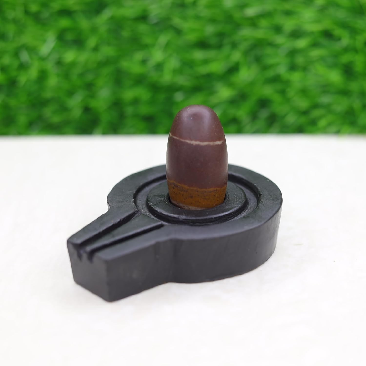 Shivling Stone Original Narmadeshwar Shivling 1.5 Inch with 3 Inch Jaldhari
