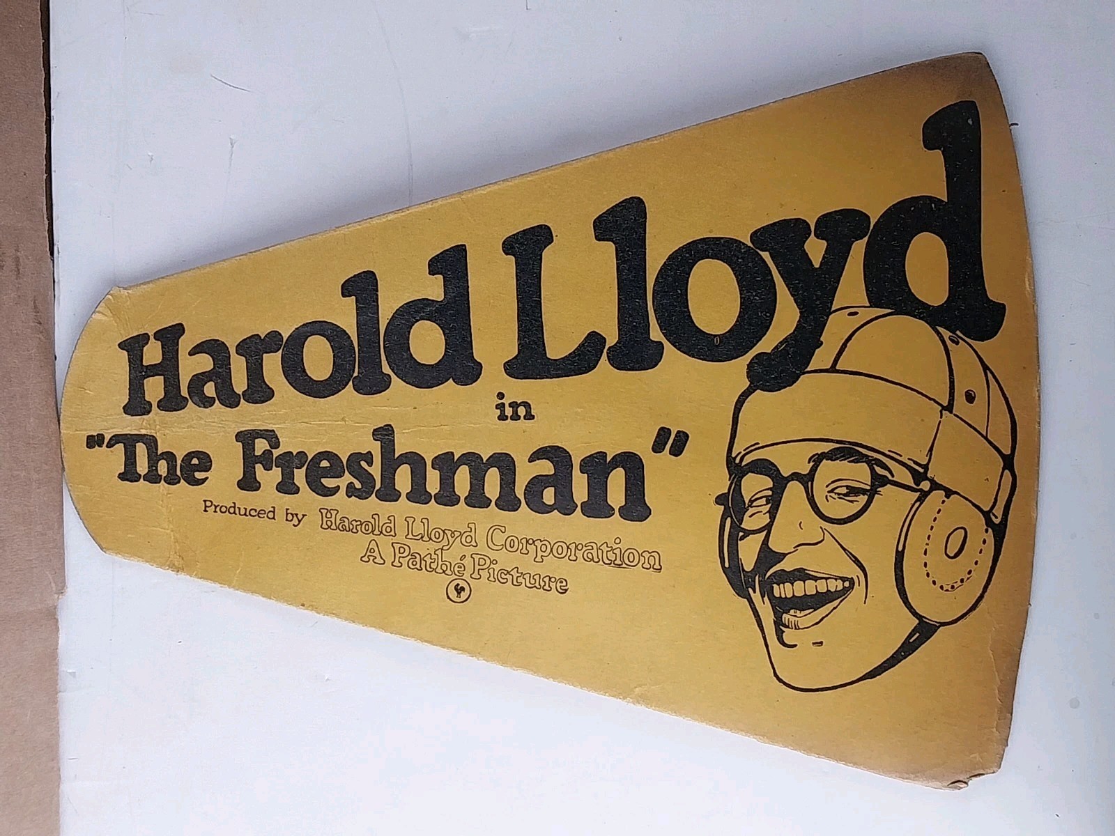 Original 1925 Harold Lloyd The Freshman Paper Megaphone Promo Scorecard