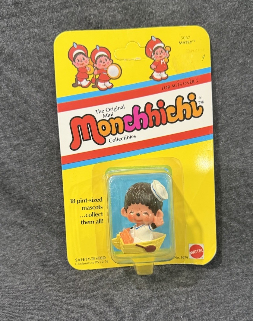 Vtg 1981 MATTEL The Original Mini MONCHHICHI Matey 5067 UNPUNCHED NOS