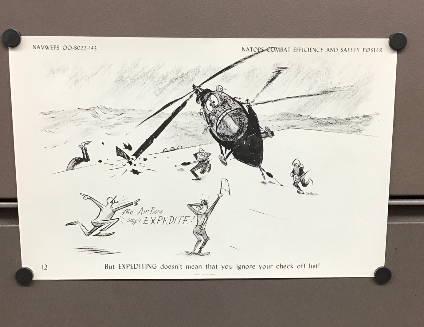 Vintage 1963 NATOPS Combat Efficiency And Safety 11” x 17” Poster New A-1