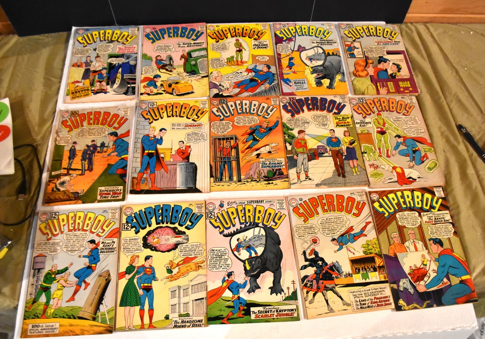 15 SUPERBOY DC Comics #71,76,83,87,90,91,94,96,98-103,108 Silver Age 1959-1963