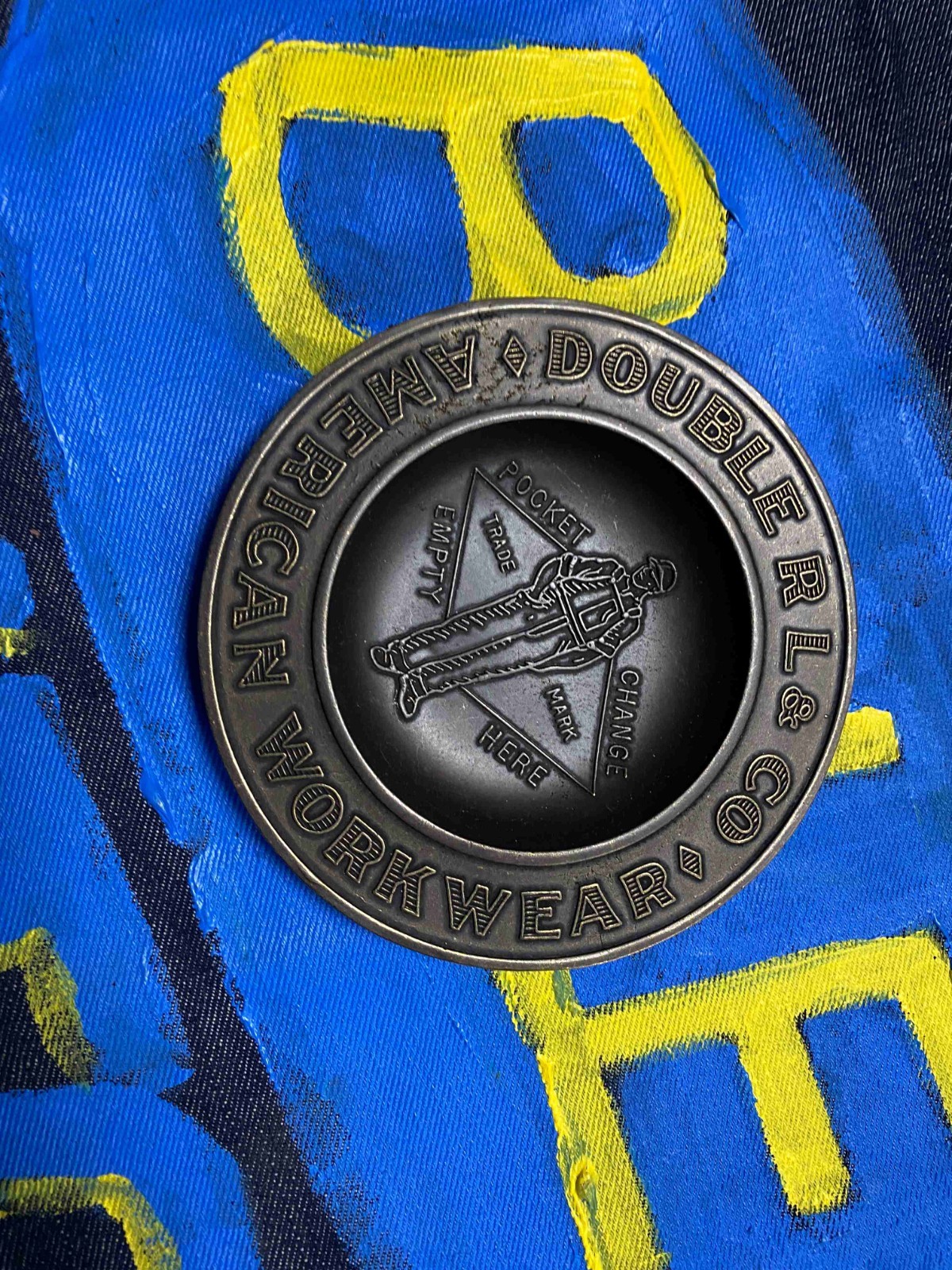 RRL Vintage Brass  Ashtray Western Wear Desk Dish Decor