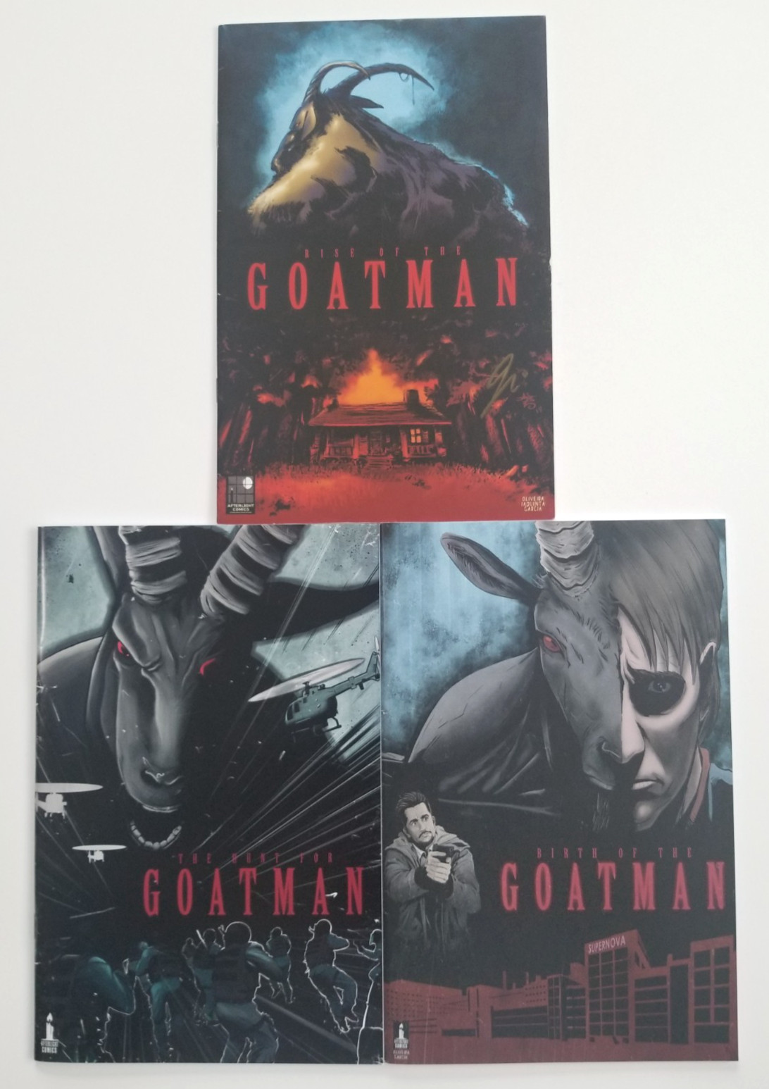Goatman Trilogy #1-3 (Afterlight Comics) Rise Hunt Birth ~ Complete Mini-Series