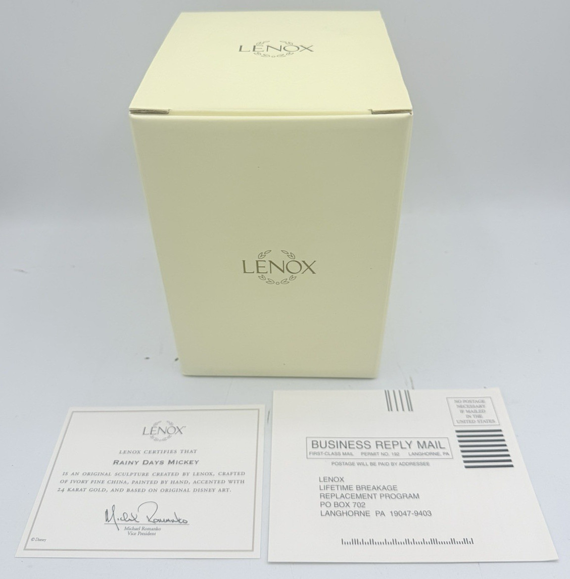 Lenox Walt Disney Showcase RAINY DAYS MICKEY Figurine (NEW IN BOX)
