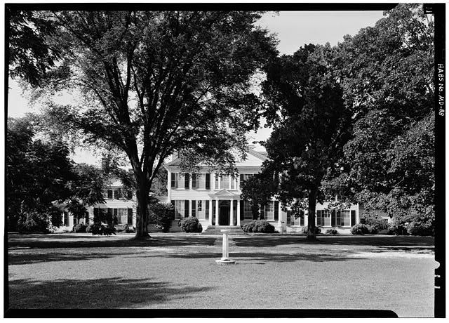 Photo:Tunis Mills MD Wye House Mansion 1963 South Front Elevation