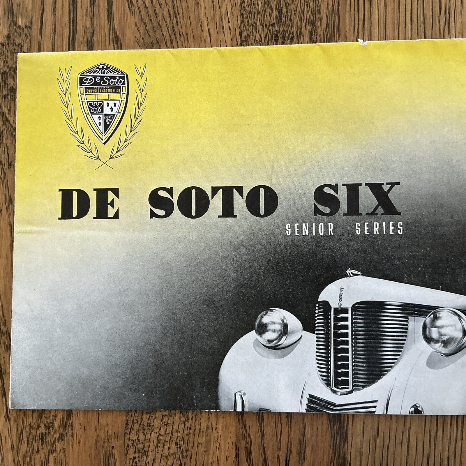 1938 DE SOTO SIX SENIOR SERIES SEDAN PREWAR AUSTRALIA BROCHURE