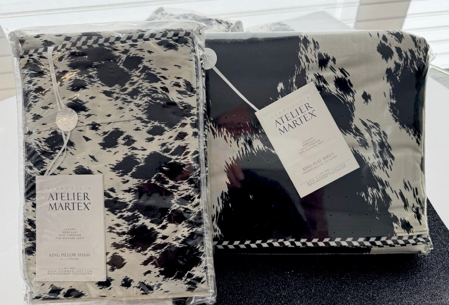 Atelier Martex , Perry Ellis “Night Range” King set  New Vintage  RARE 