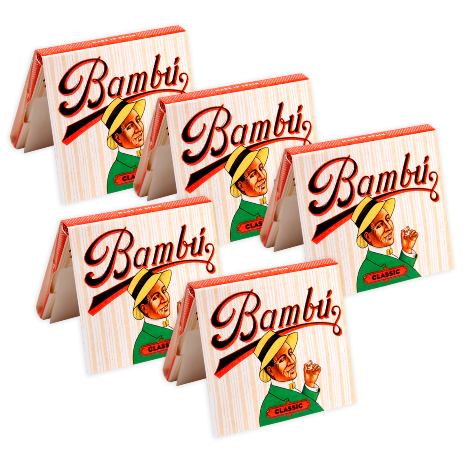 Bambu Rolling Papers - Classic 1 1/4 Regular Size Papers - (5 Booklets)