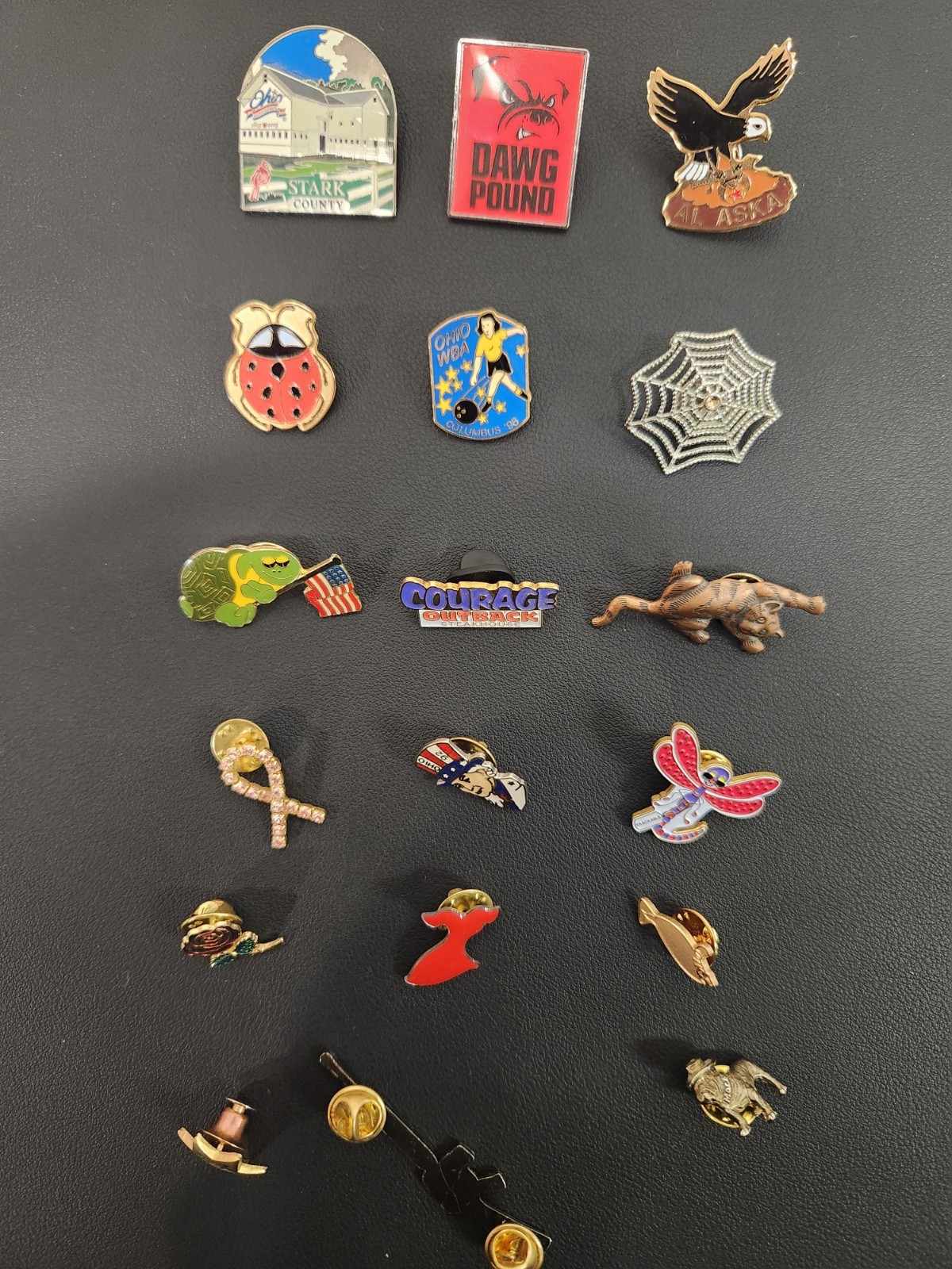 Vintage Lapel Pins Lot of 18 ~ Uncle Sam, Wells Fargo, Dawg Pound, Cat, Rose++ Vintage Lapel Pins Lot of 18 ~ Uncle Sam, Wells Fargo, Dawg Pound, Cat, Rose++