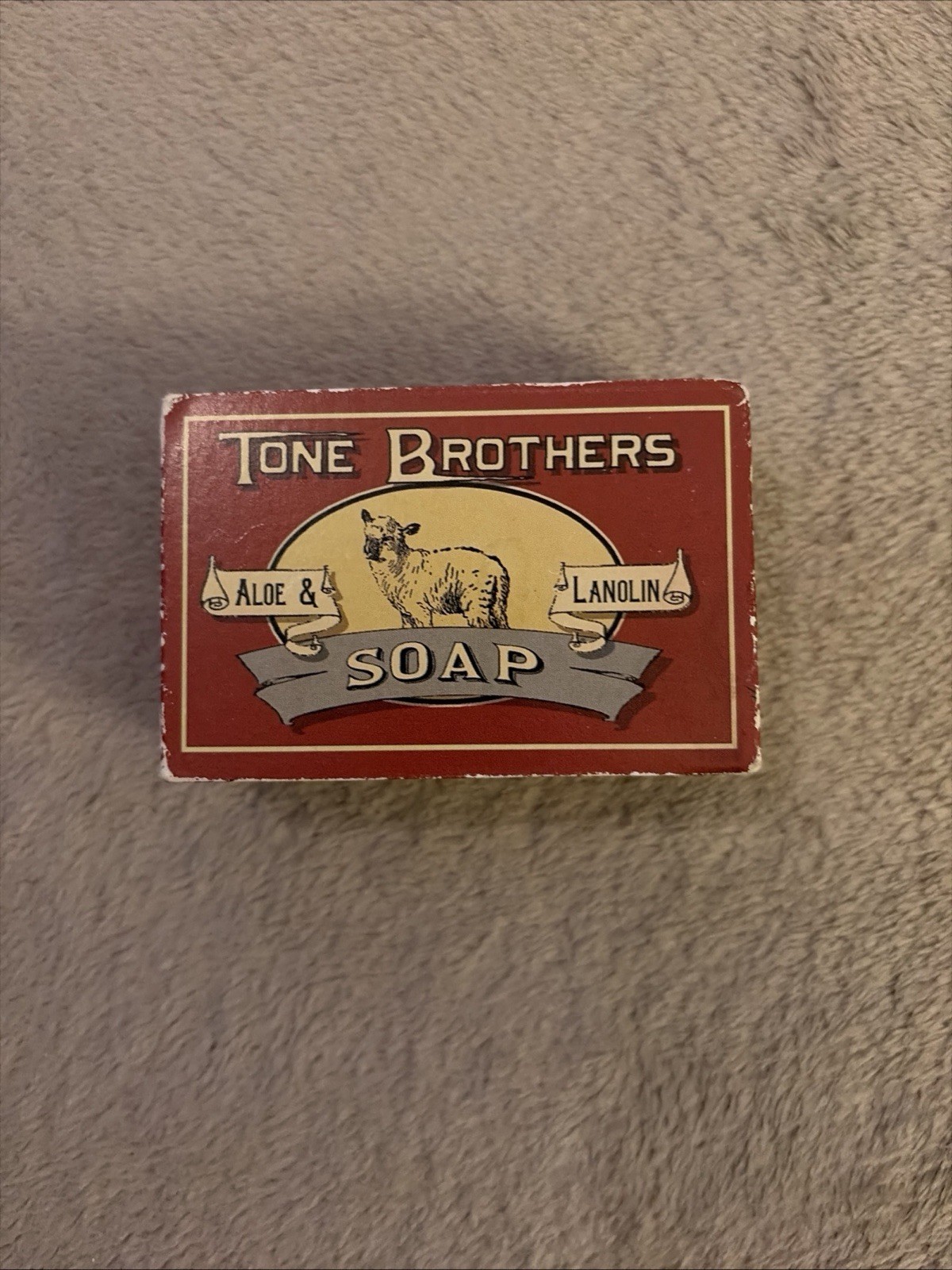 Vintage Tone Brothers Soap with aloe and lanolin unused nos lamb packaging vtg
