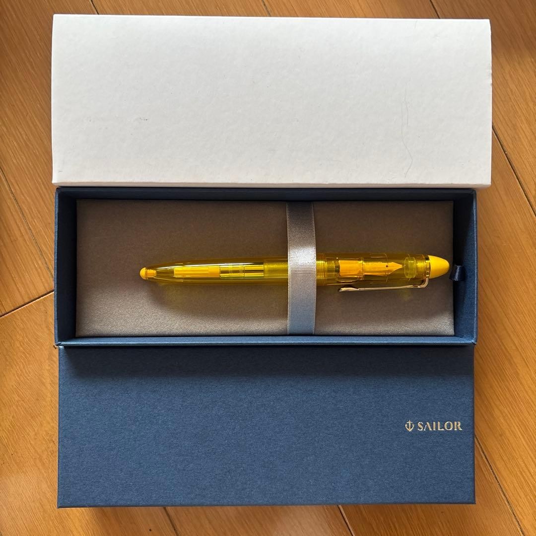 Sailor D.Gray-man Tim × Fude De Mannen Fountain Pen Yellow w/Box Japan Limited