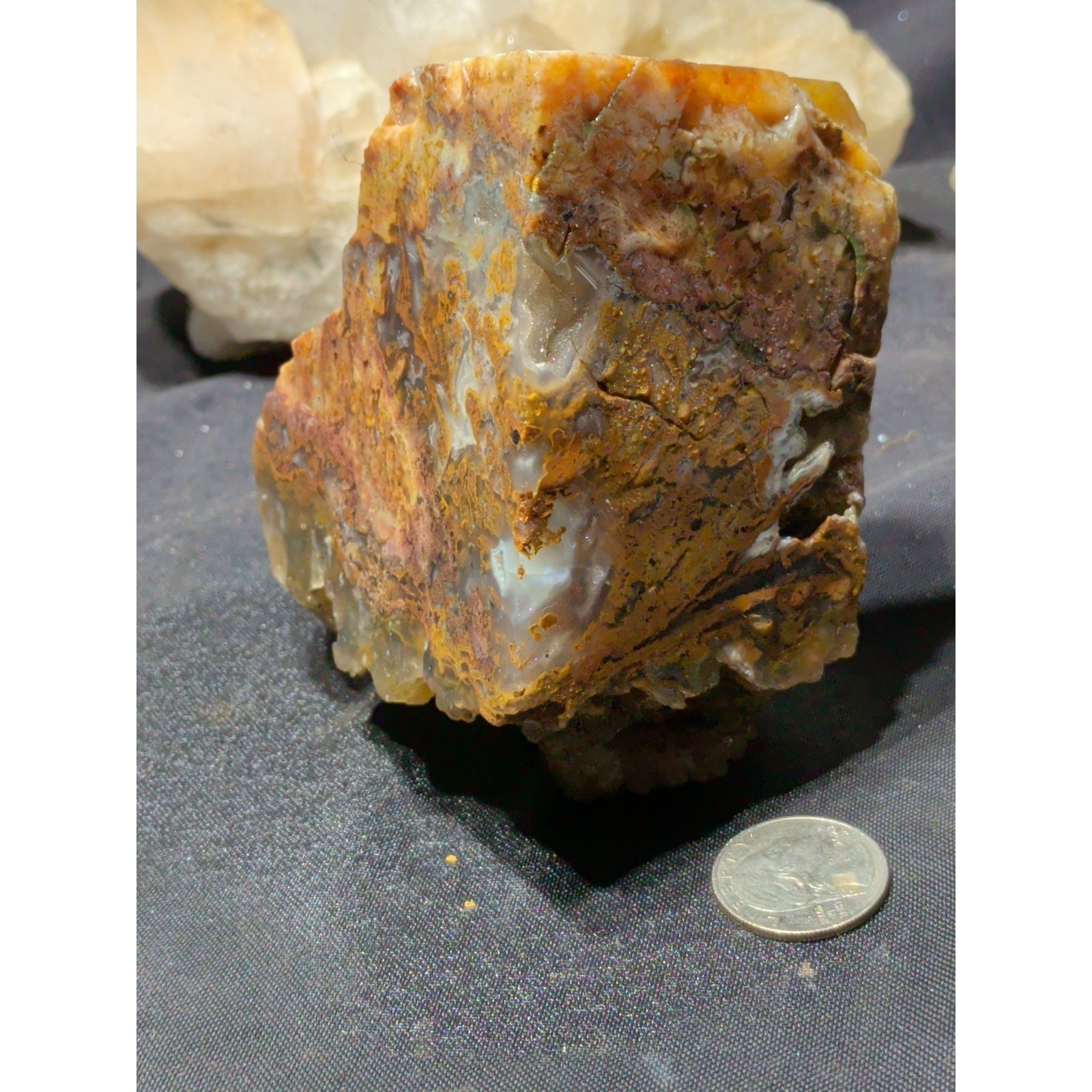 Moss Agate w/ Plume Inclusions Specimen Natural Form (1lb 7oz)