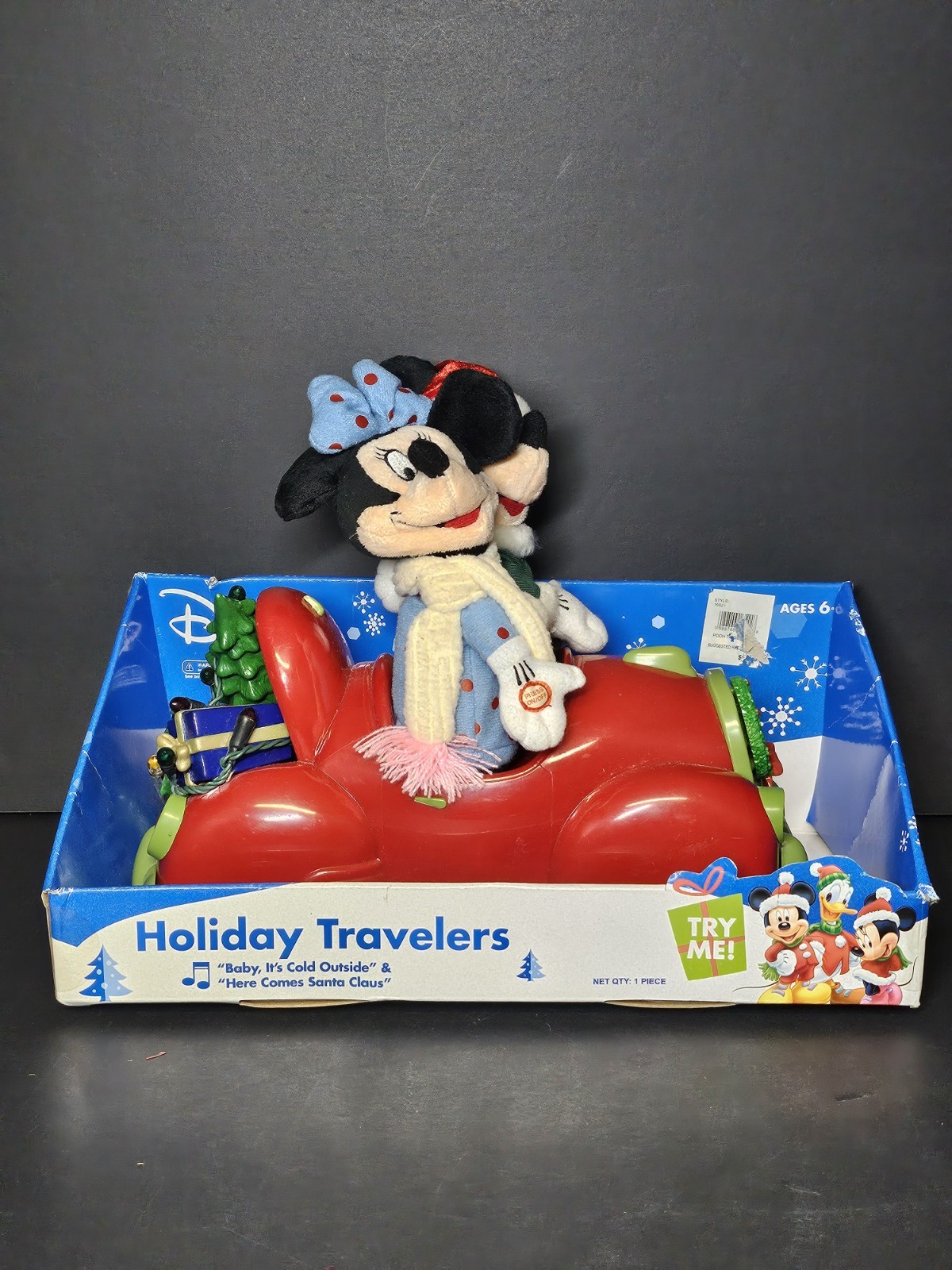 RARE VINTAGE Gemmy Disney Mickey & Minnie Mouse Holiday Traveler\'s 2007 NEW NRFB