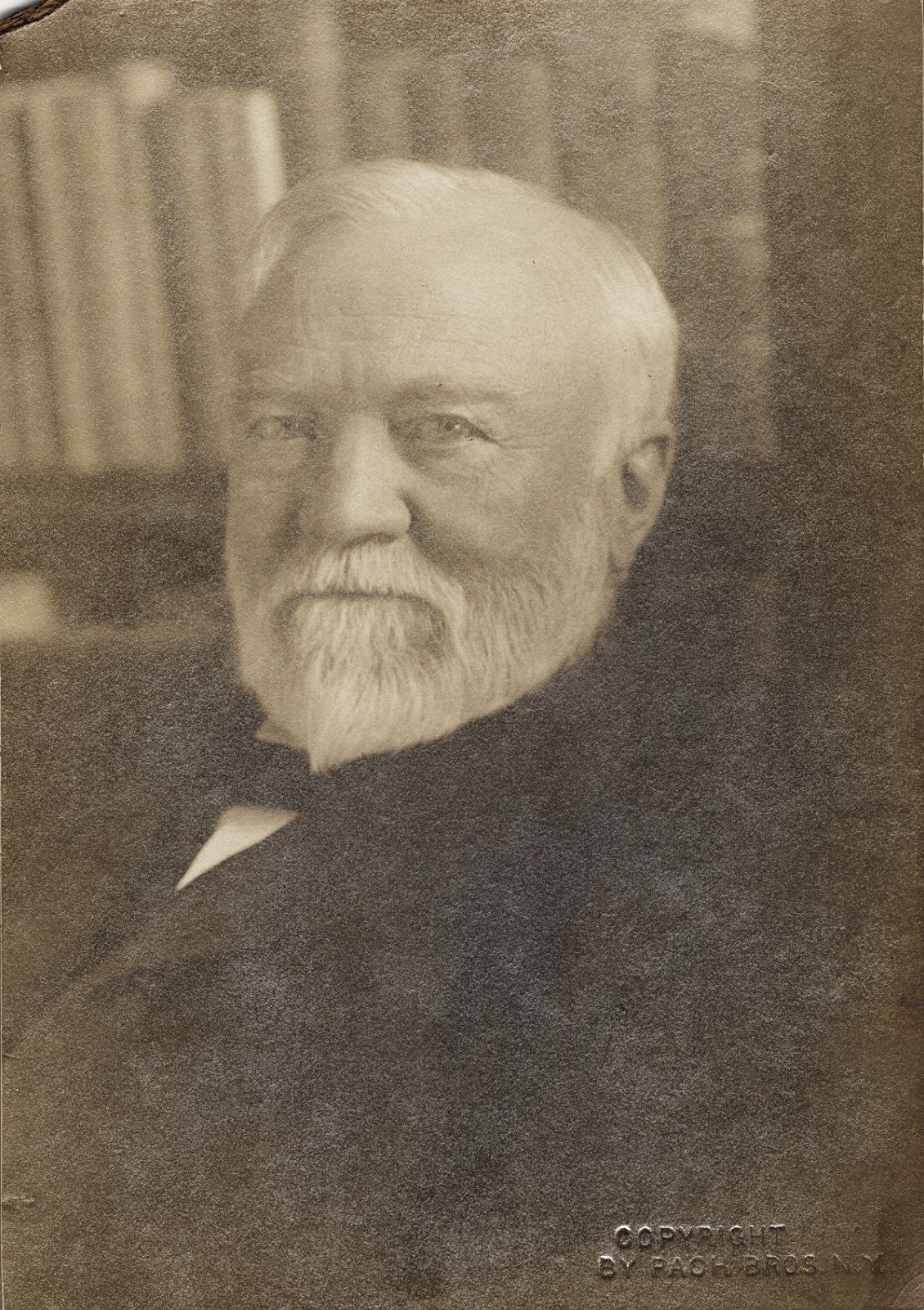 c. 1910\'s Andrew Carnegie Portrait Cabinet Photograph by Pach Bros. US STEEL