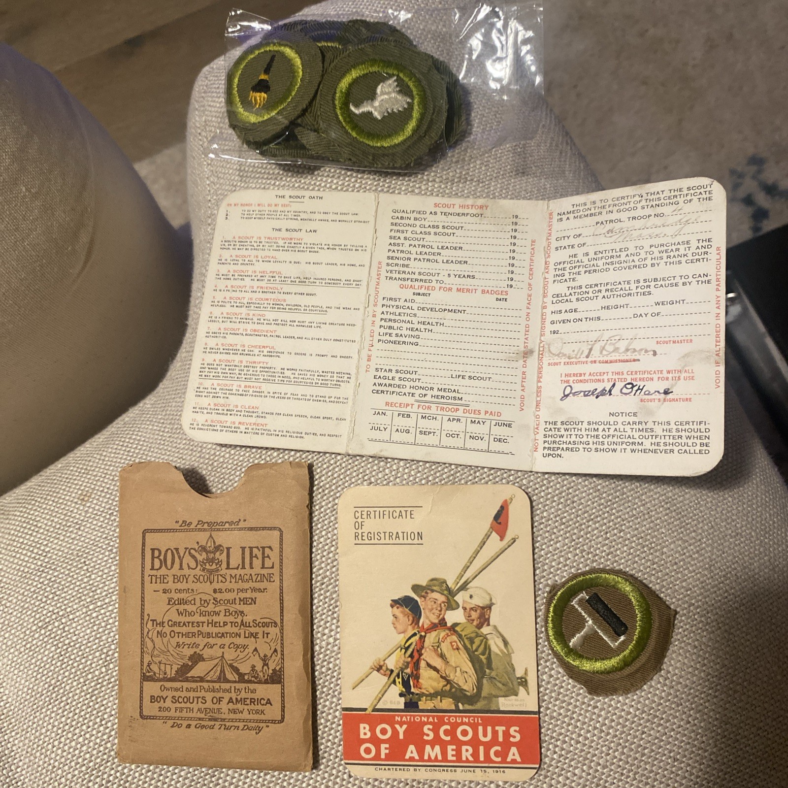 Vintage 1930-1960 BSA Merit Badge Patch Lot Boy Scouts