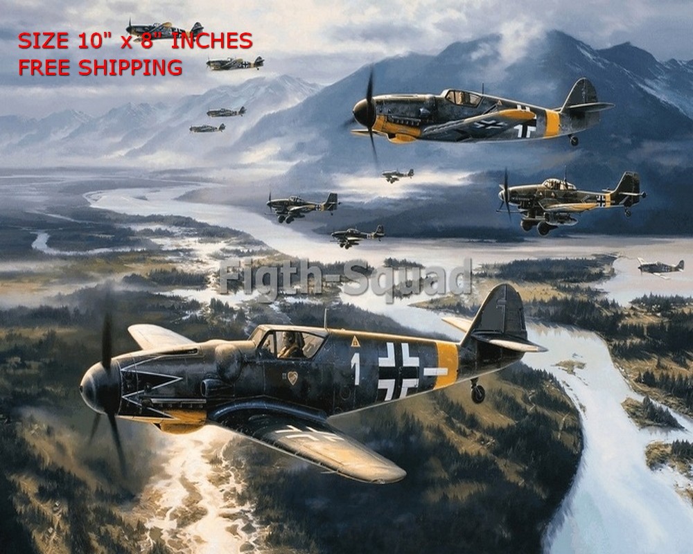 WW2 8x10 Photo German Messerschmitt Bf-109 Fighter Picture O4985 WW2 8x10 Photo German Messerschmitt Bf-109 Fighter Picture O4985