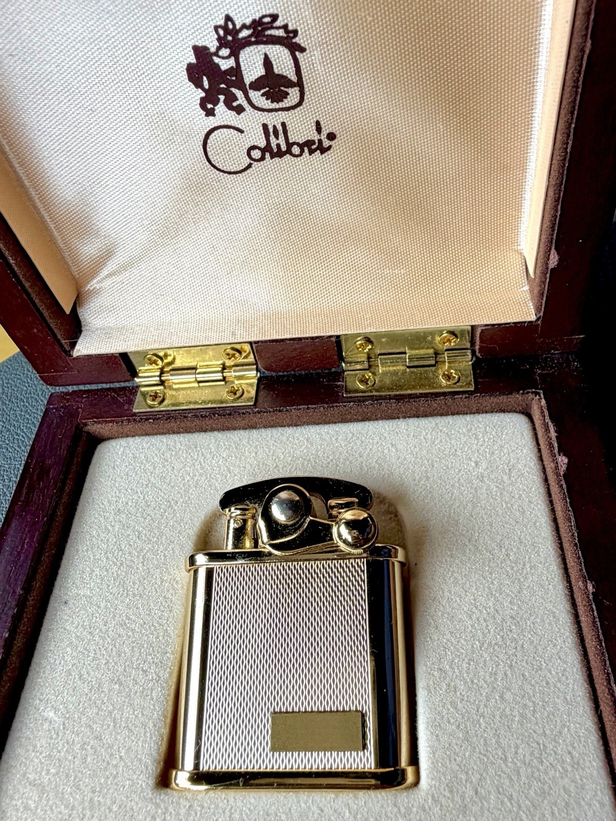 RARE Colibri 1928 Ltd Edition Gold Lighter #704 W/ Wood Box & COA Guilloche NEW