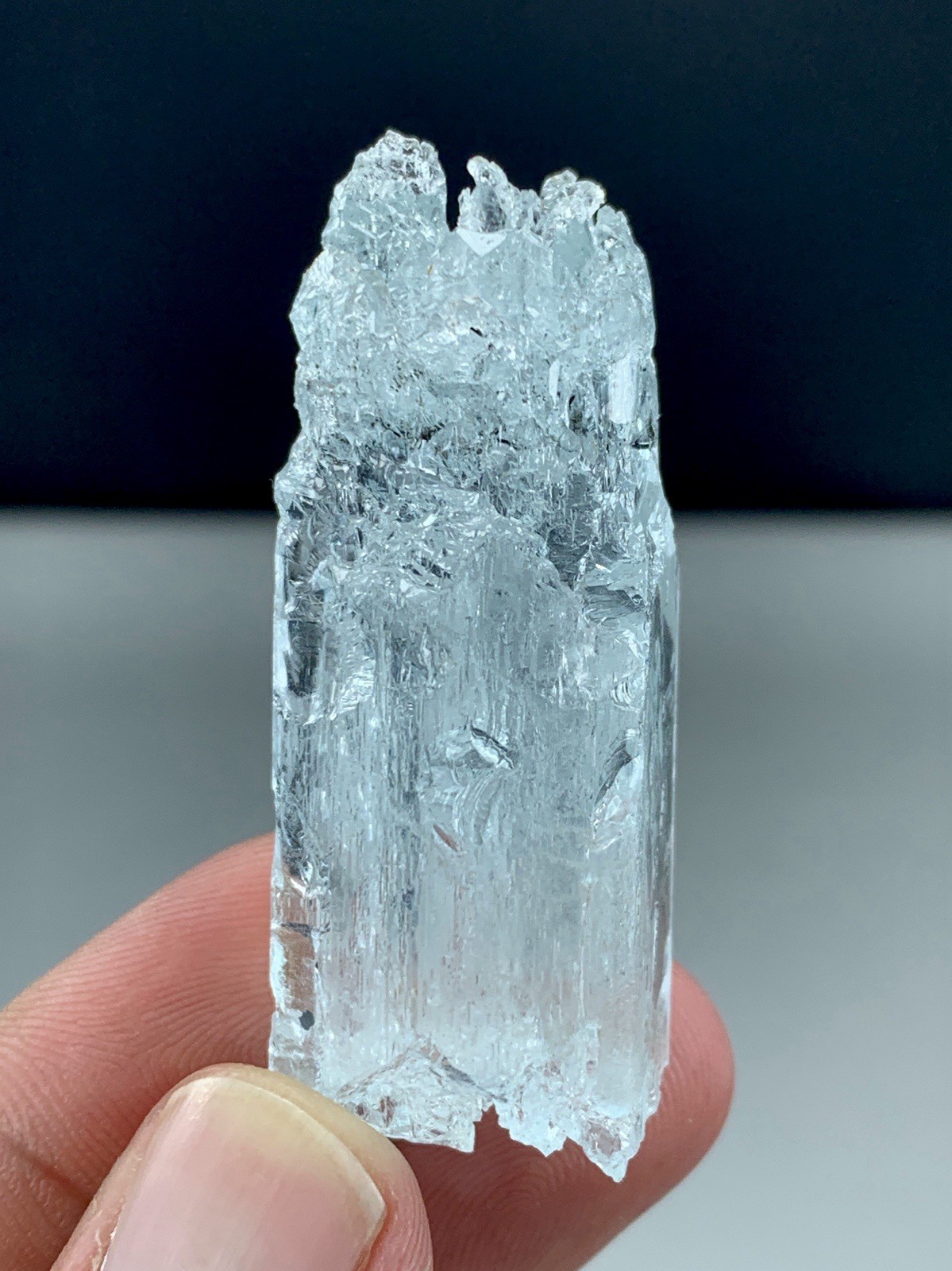 Etched Aquamarine Transparent Crystal - 33 Gm - Shigar Valley Pakistan