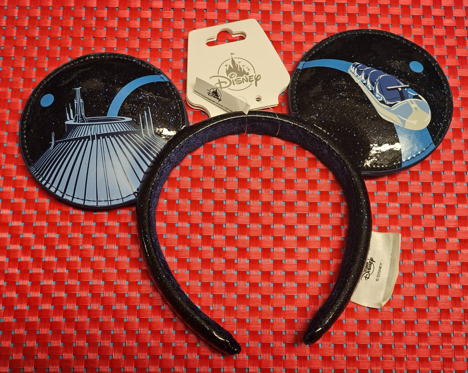 Disney Parks Tomorrowland 2026 Ears Headband Black And Blue New With Tags