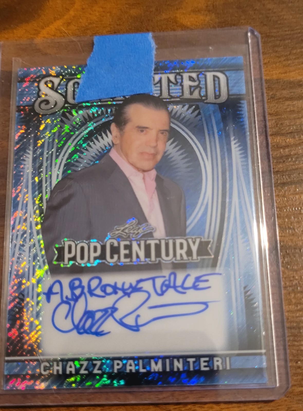 2025 Leaf Metal Pop Century blue Prismatic /4 Chazz Palminteri Scripted Auto 