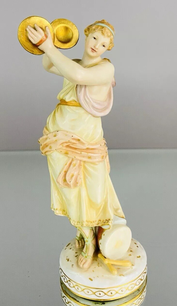 Kpm Berlin 19th C Figurine Of Lady Dancing, Stunning Details 1st QLTY