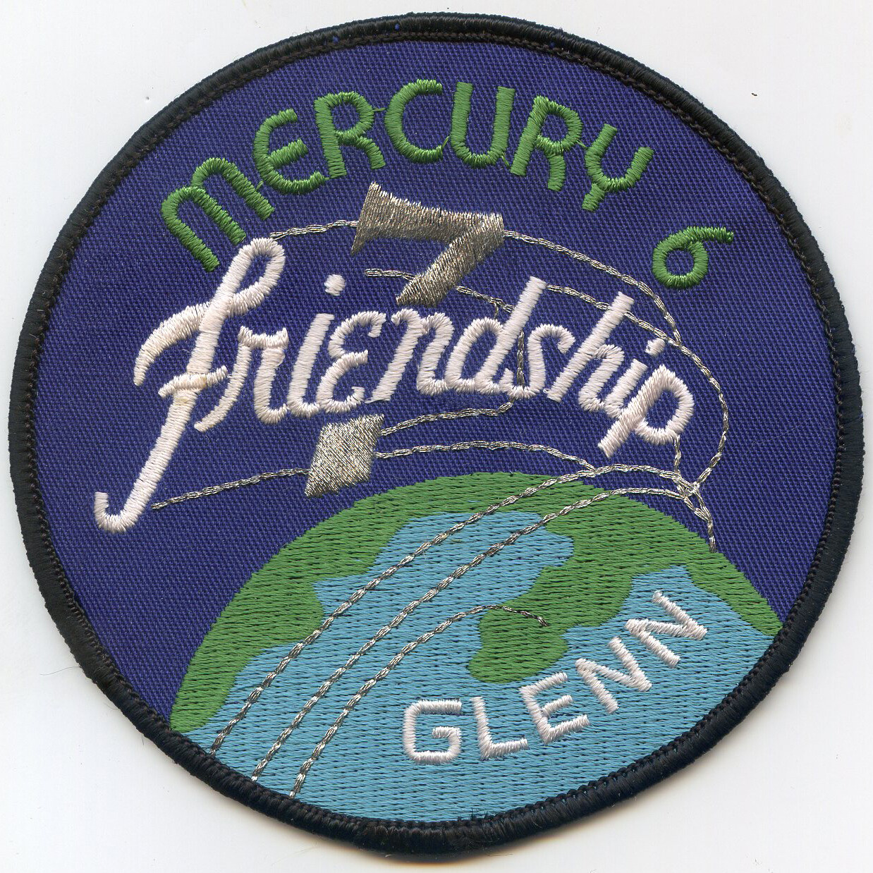 John Glenn Mercury 6 Friendship Emblem Patch 2-1/2 John Glenn Mercury 6 Friendship Emblem Patch 2-1/2