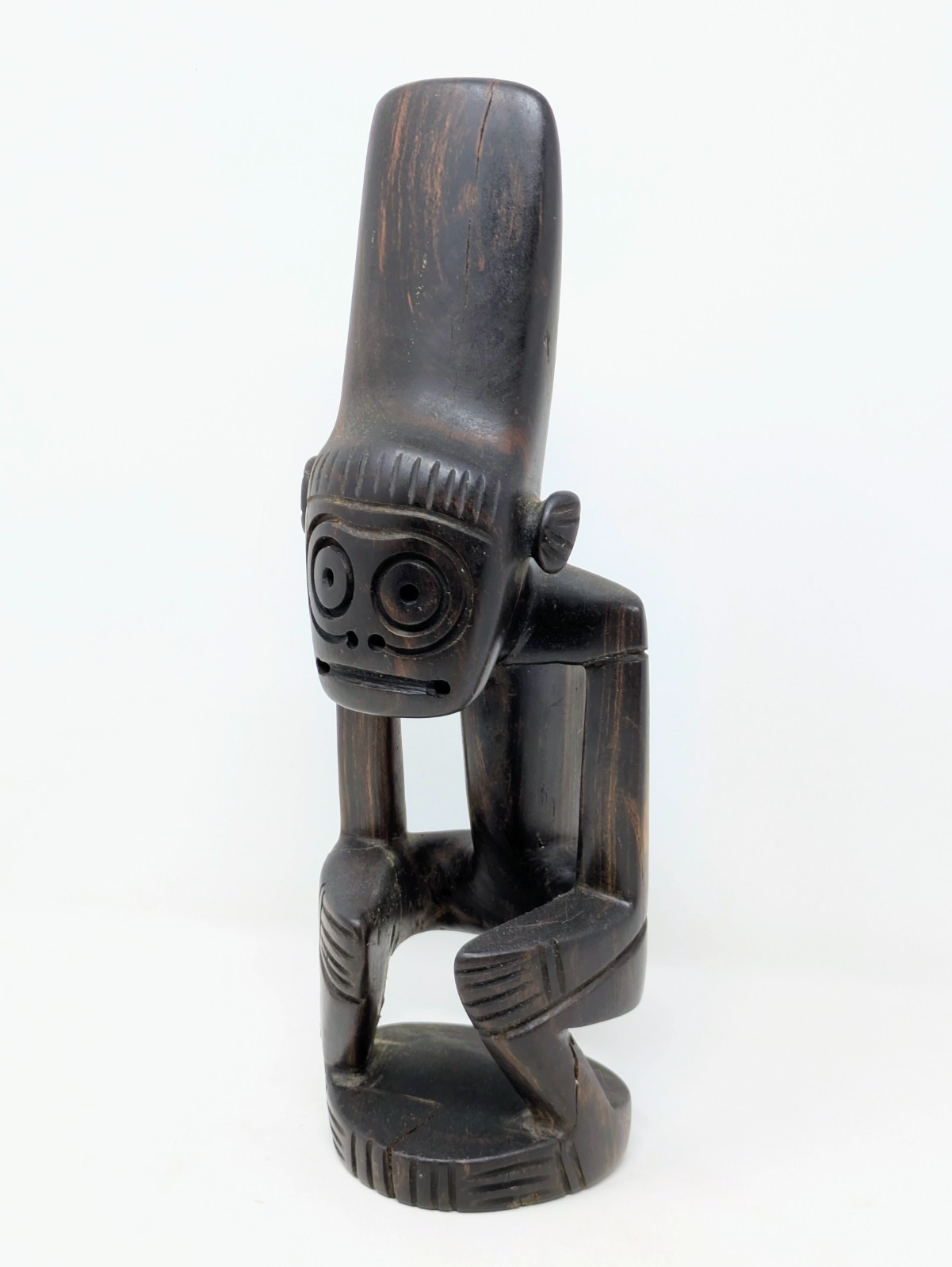 Vintage Hand-Carved Taino Statue: Caribbean Folk Art