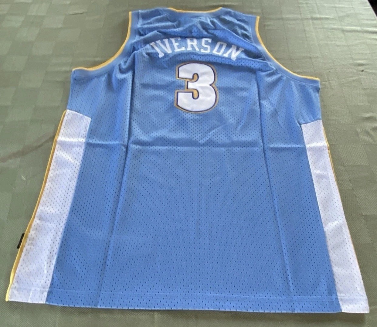 VTG Allen Iverson Denver Nuggets #3 Adidas NBA Jersey Stitched  Size 52 XL NWT