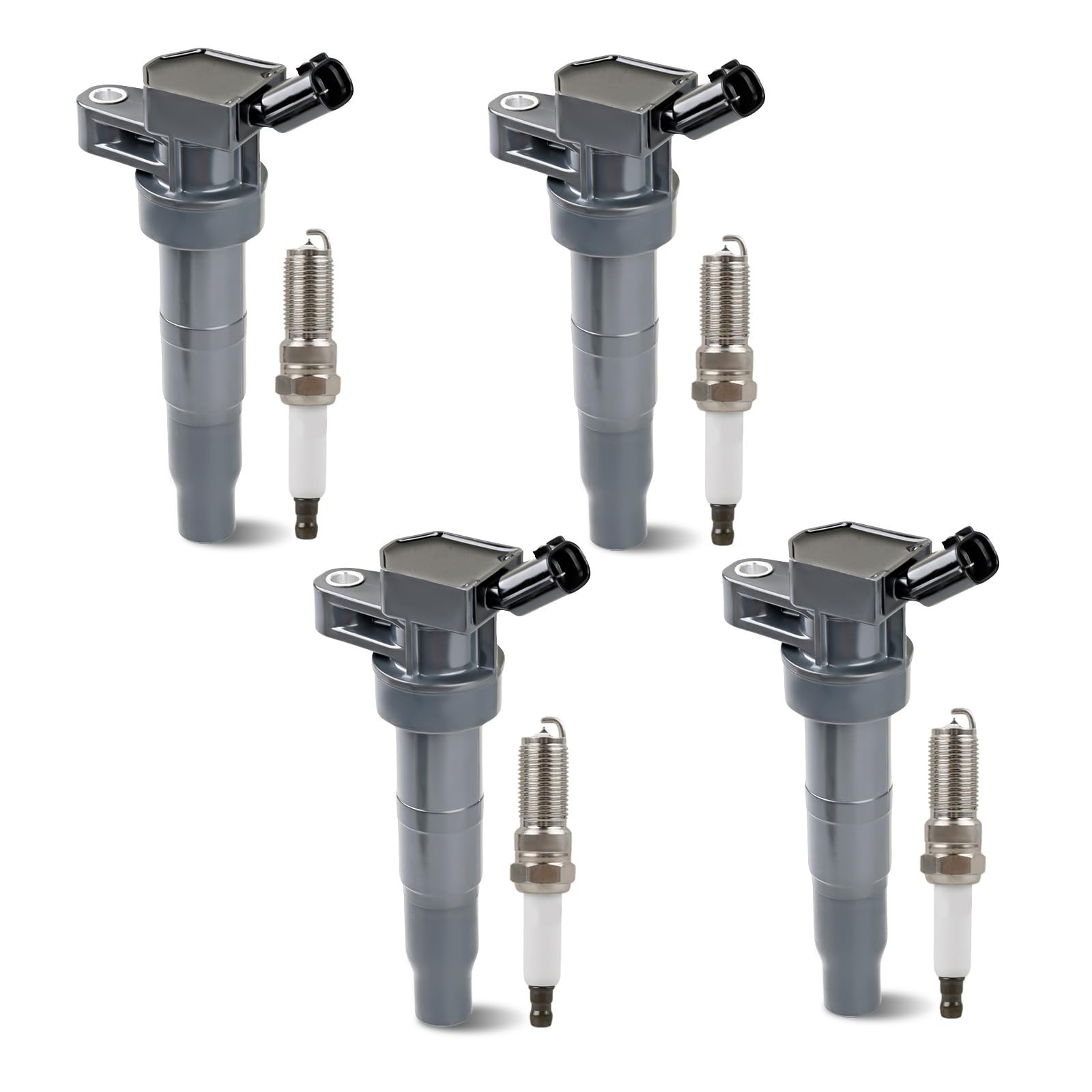 Set of 4 Ignition Coil Pack and Spark Plug Compatible with Hyundai Santa Fe 2... Set of 4 Ignition Coil Pack and Spark Plug Compatible with Hyundai Santa Fe 2...