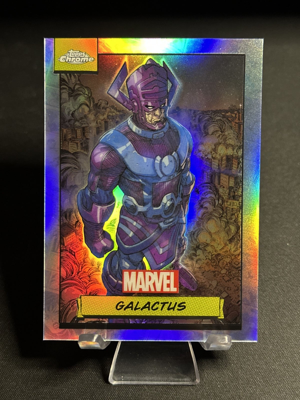 2024 Topps Chrome Marvel Galactus Refractor Trading Card #63
