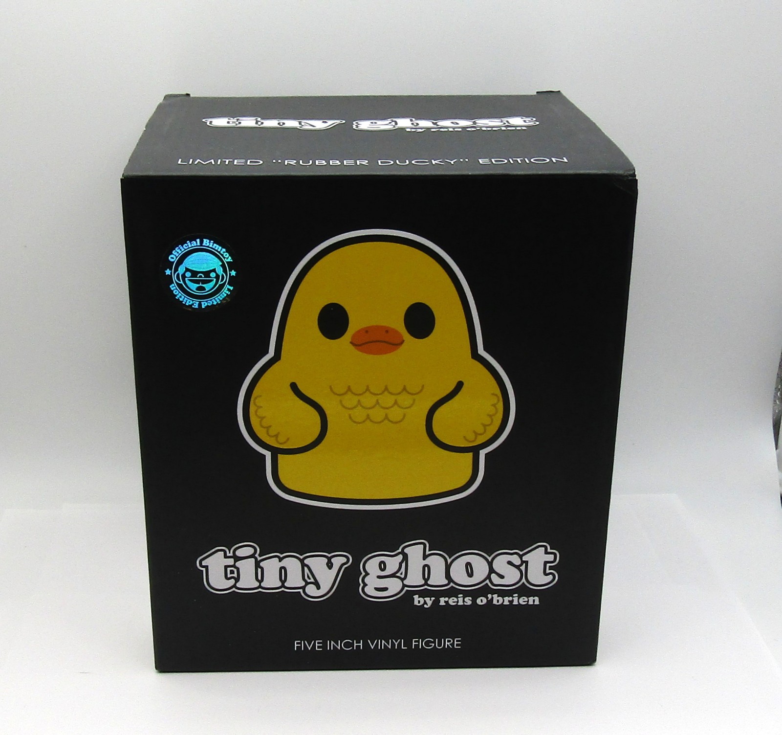New Open Box Bimtoy Tiny Ghost Rubber Ducky Five Inch Vinyl Figure Reis o\'brien