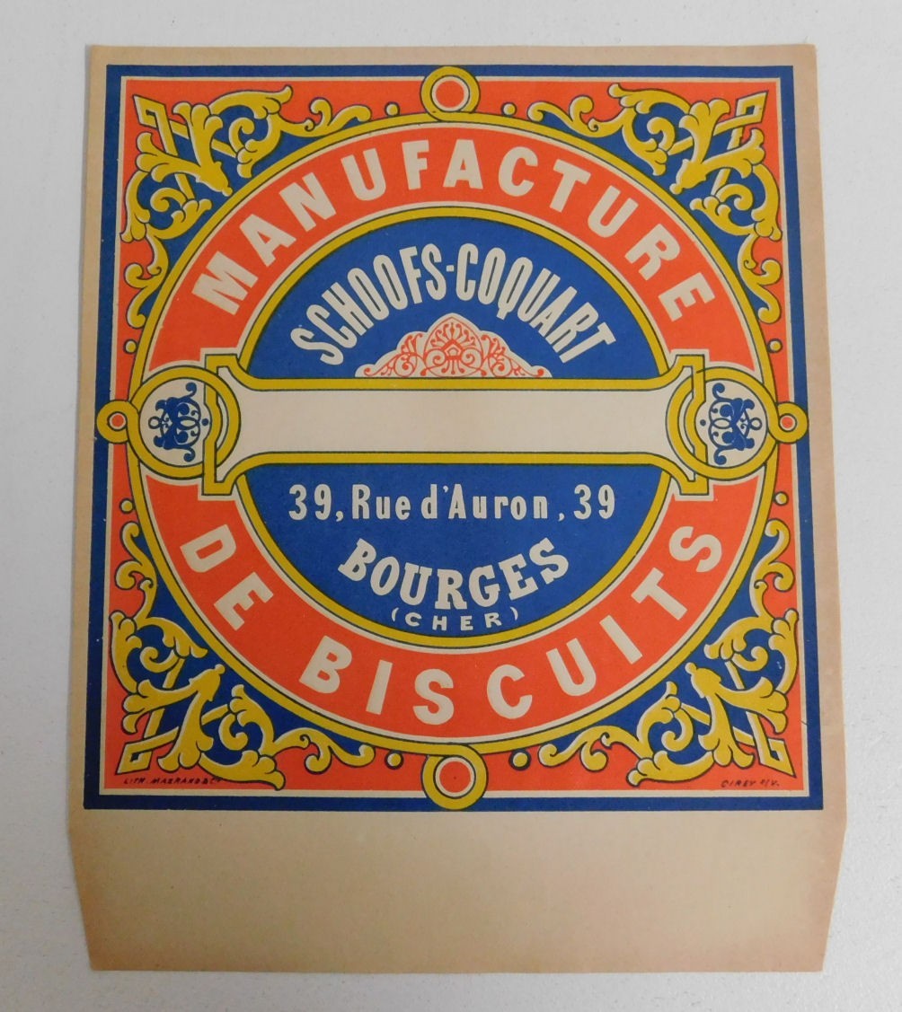 10 Very Nice  Vintage French Biscuits Labels circa 1920'-1930's