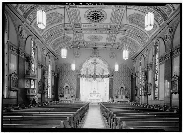 Photo:St Stanislaus Church Interior Chancel West View 1900s Catholic Altar