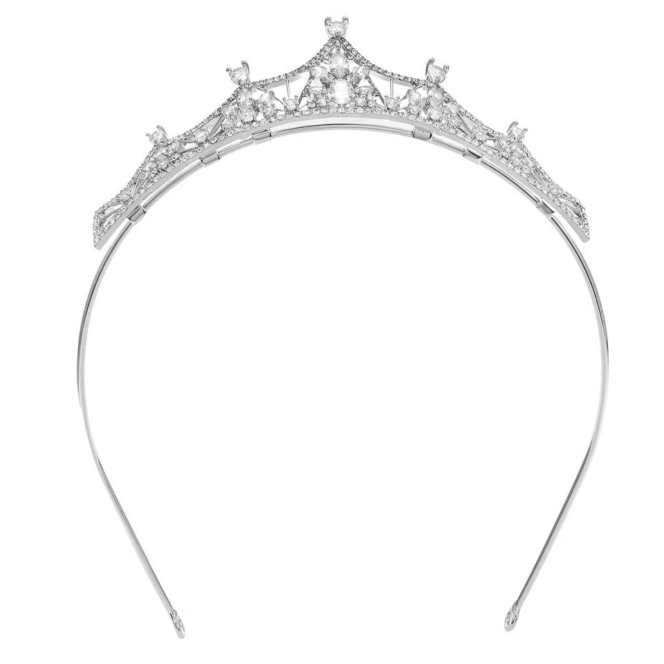 Believe by Brilliance Dazzling Fine Silver Plated Cubic Zirconia Tiara Silver 1 Believe by Brilliance Dazzling Fine Silver Plated Cubic Zirconia Tiara Silver 1