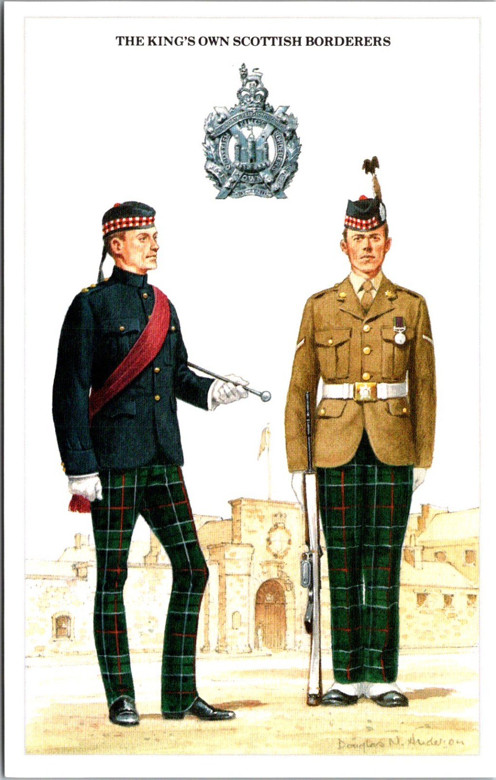 Postcard - King\'s Own Scottish Borderers - No 40 - Military Uniforms (D8)