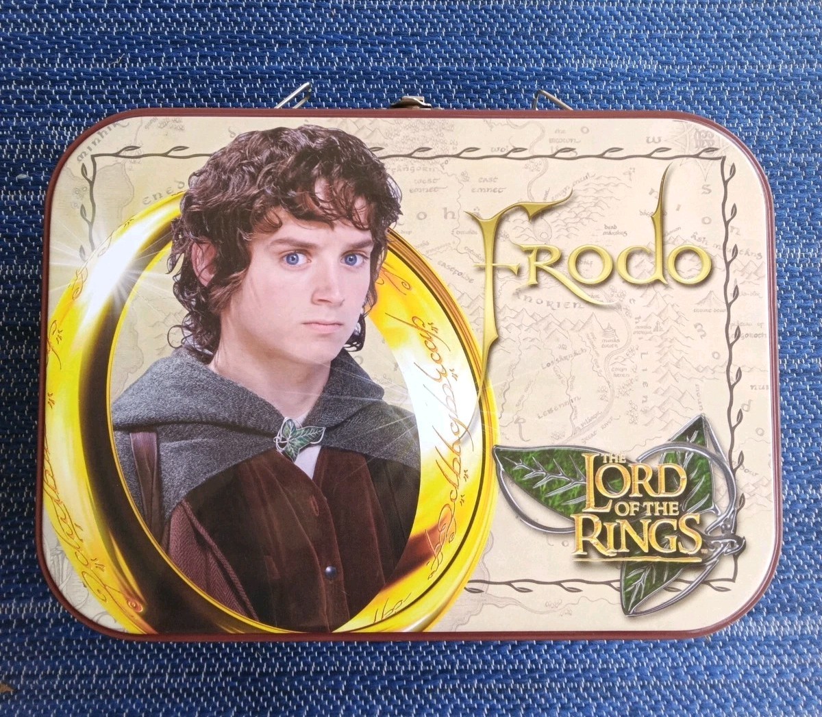 Westland Giftware Frodo Baggins Tin Tote Lunch box LOTR Decorative Collectible Westland Giftware Frodo Baggins Tin Tote Lunch box LOTR Decorative Collectible